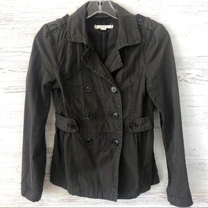 LOFT Lightweight Military Style Peplum Jacket XXSP